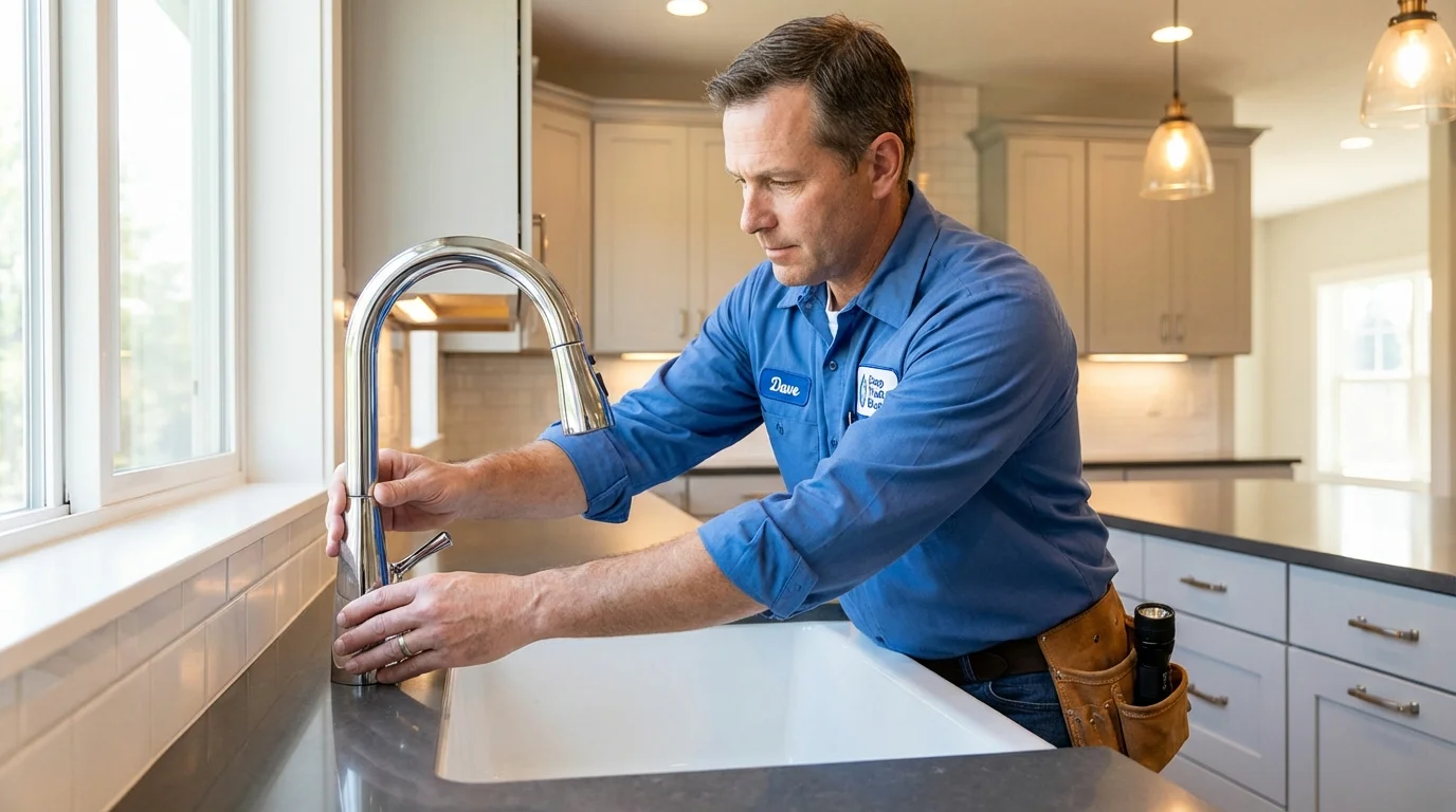 Kitchen faucet installation by Johns Plumbing LLC in Tallapoosa